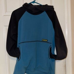 Melanzana Charcoal and Sky Blue Women's windpro Hoodie